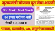 Mukhyamantri Yojana Doot Bharti 2024 Maharashtra