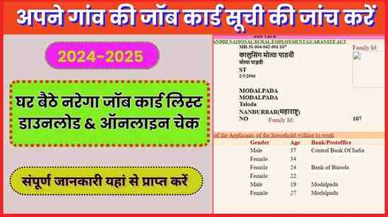 NREGA Job Card List 2024 2025